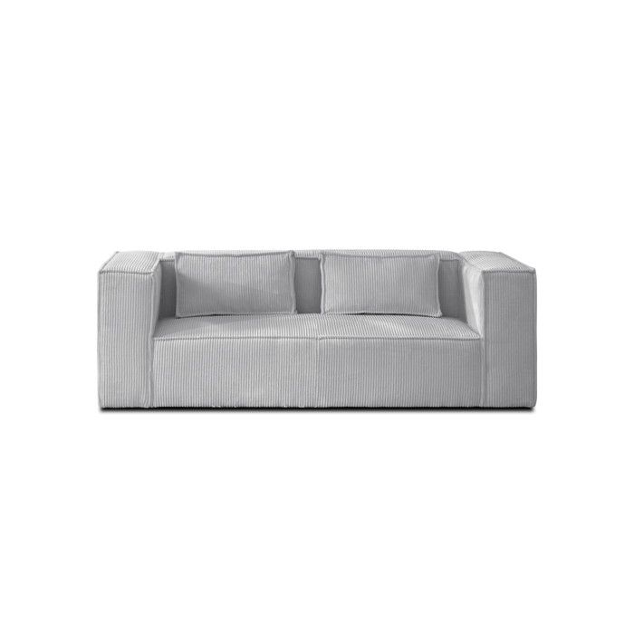 Stella - Canapé 2 places velours gris - Vue supplémentaire 1