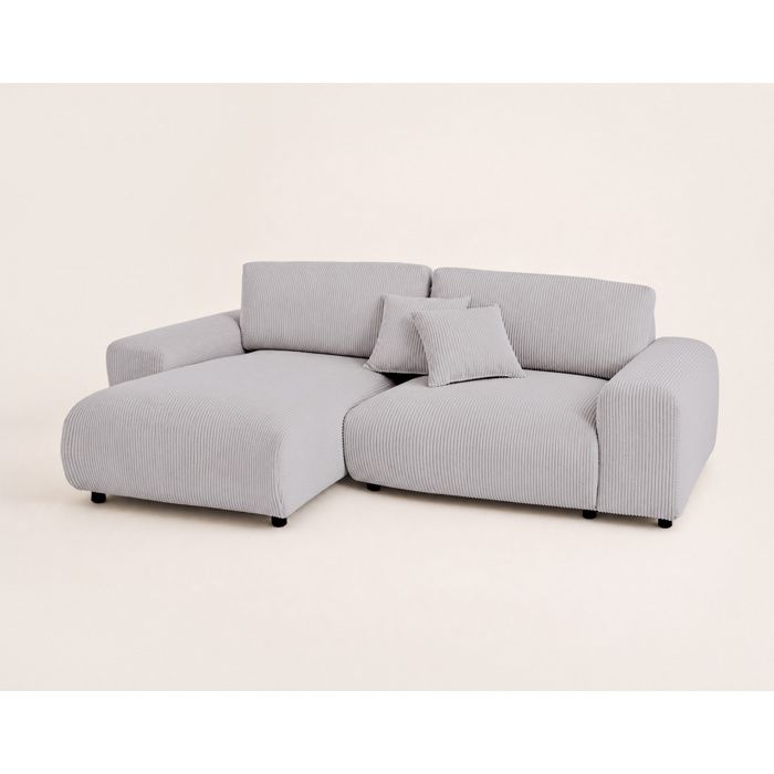 Garance - Canapé convertible 4 places velours gris - Vue supplémentaire 1