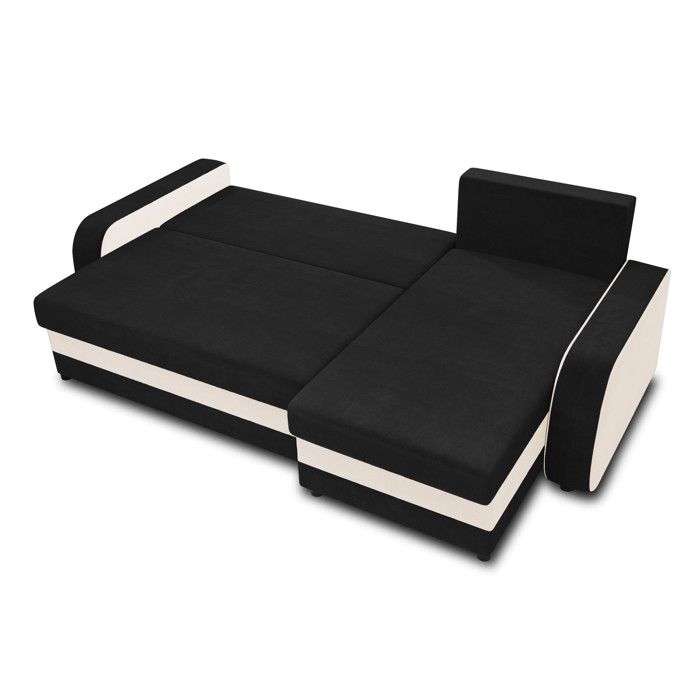 Valos - canapé d'angle réversible - 4 places - convertible avec coffre - en velours - Vue supplémentaire 3