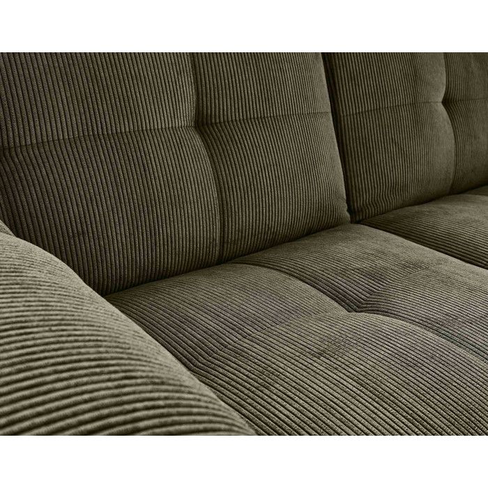 Canapé convertible clic-clac 2 places - BESTMOBILIER - Philae - Vert - Velours côtelé - Vue supplémentaire 3