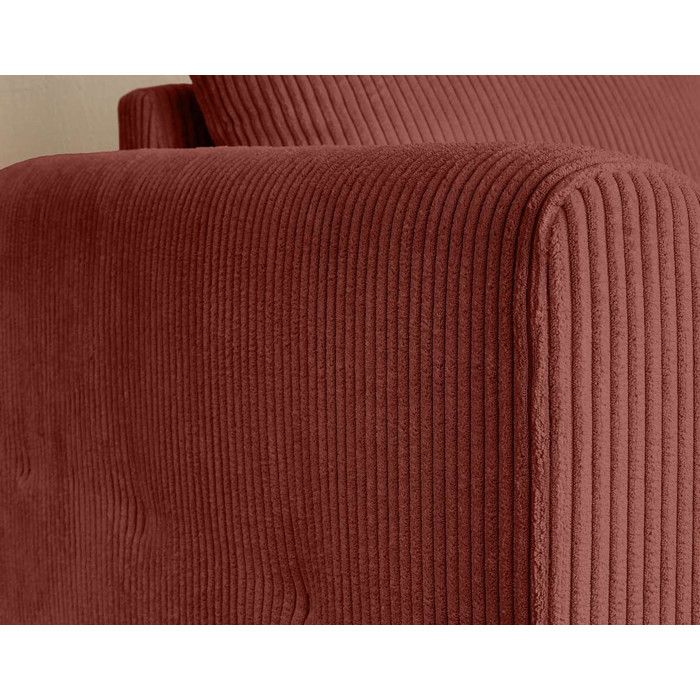 Rune - Canapé convertible 3 places velours rouge - Vue supplémentaire 2