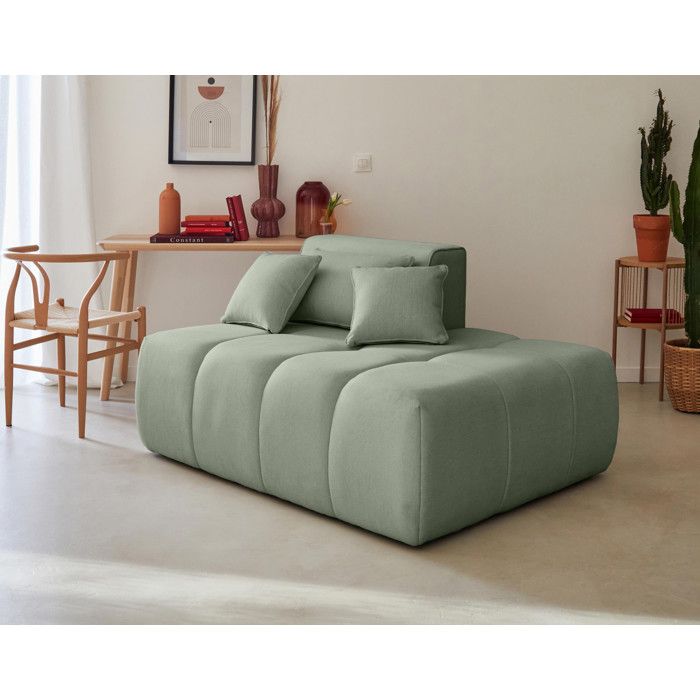 Caracas - Canapé 2 places tissu vert - Vue supplémentaire 3