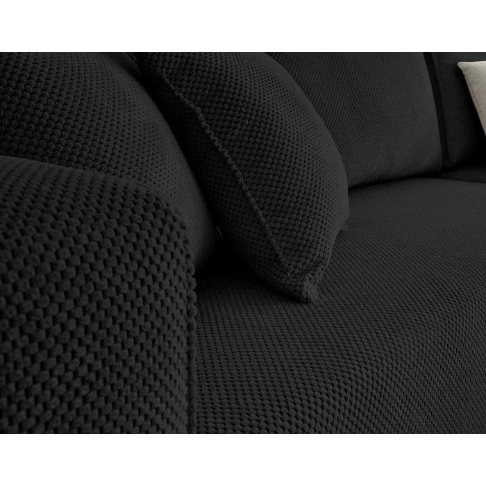 Topaze - canapé d'angle réversible - 4 places - convertible avec coffre - en velours texturé - Vue supplémentaire 3