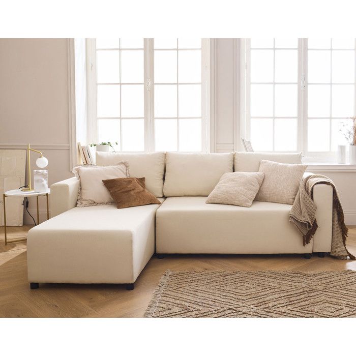Produit similaire: Regala - canapé d'angle réversible - 4 places - convertible avec coffre - en tissu - Beige