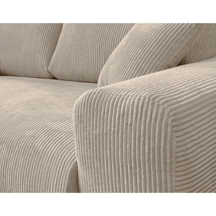 Garance - Canapé 3 places velours beige - Vue supplémentaire 2