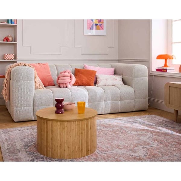 Suzano - Canapé 3 places tissu beige