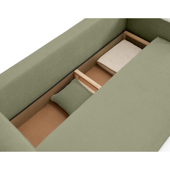 Topaze - canapé 3 places - convertible avec coffre - en tissu - Vert - Vue supplémentaire 2