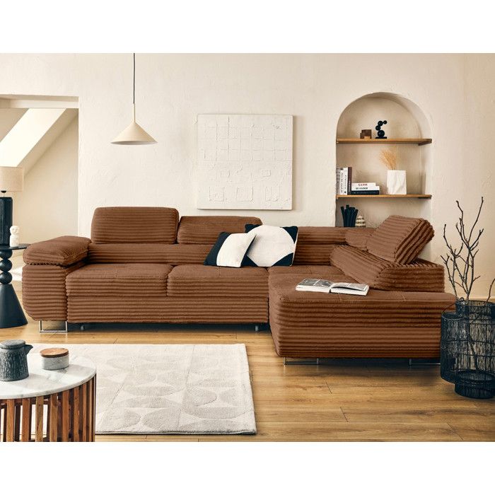 Produit similaire: Zaria - Canapé convertible 5 places velours orange