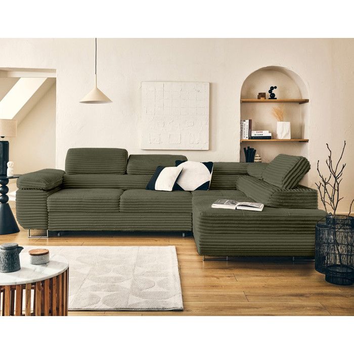 Produit similaire: Zaria - Canapé convertible 5 places velours vert