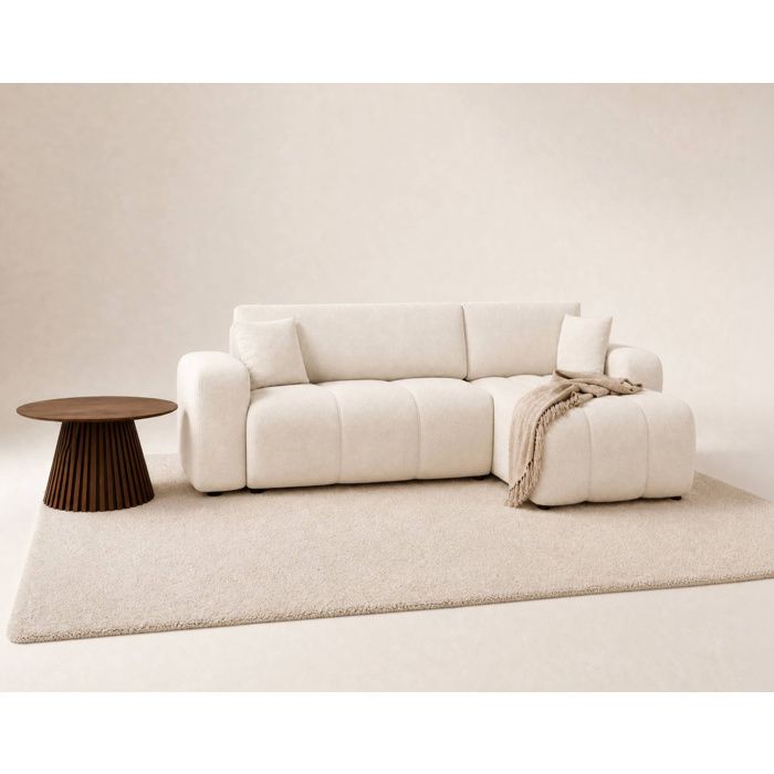 Produit similaire: Nicole - canapé d'angle réversible 4 places convertible avec coffre en tissu - Beige