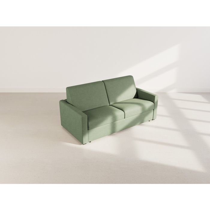 Julia - Canapé convertible 3 places tissu vert - Vue supplémentaire 1