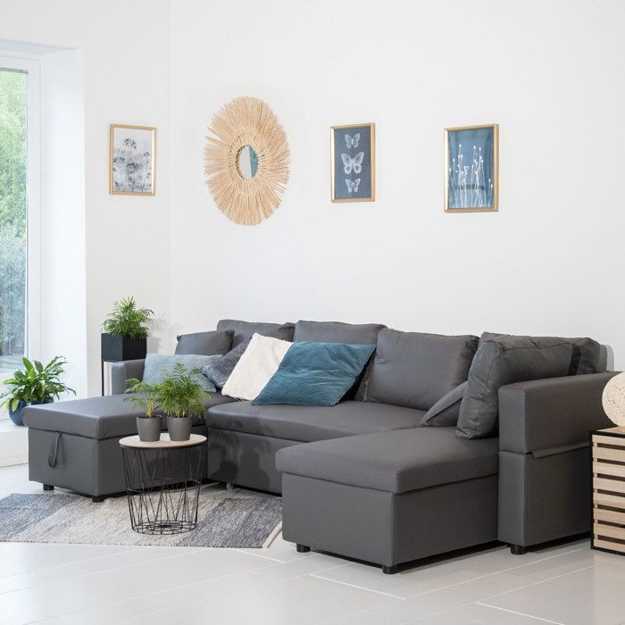 Produit similaire: Scott - Canapé panoramique 4 places cuir gris