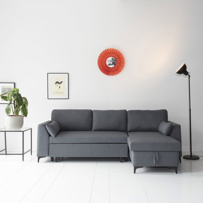 Produit similaire: Canapé d'angle convertible LOGAN 3 places gris chiné - HAPPY GARDEN - Réversible - Tissu - Moelleux