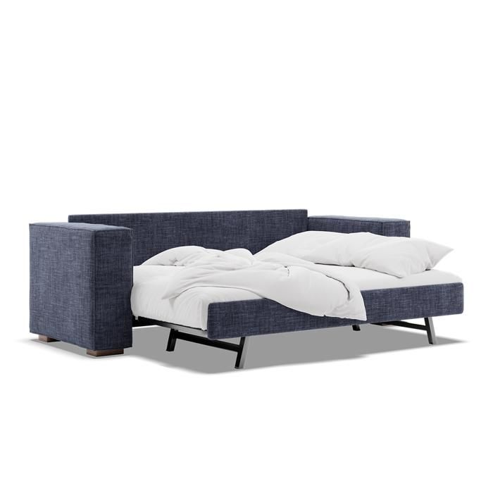Slome - Canapé convertible 3 places tissu bleu - Vue supplémentaire 3