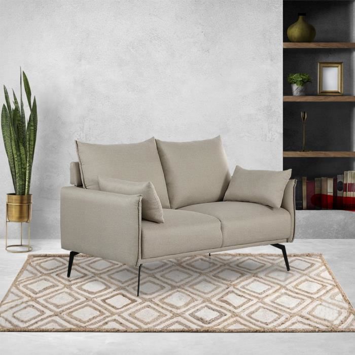 Produit similaire: Canapé scandinave 2 places beige - Ivar