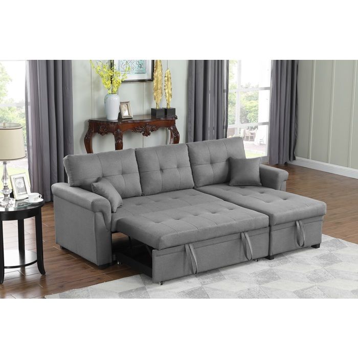 Produit similaire: TORONTO - Canapé d'angle convertible gris clair