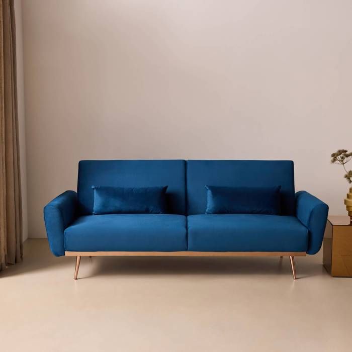 Produit similaire: Canapé convertible design en velours - Oskar - 2 - 3 places scandinave droit avec pieds fins or rose