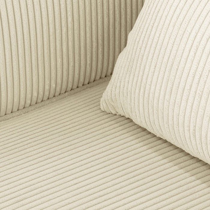Canapé Oria 3PL beige côtelé - Vue supplémentaire 2