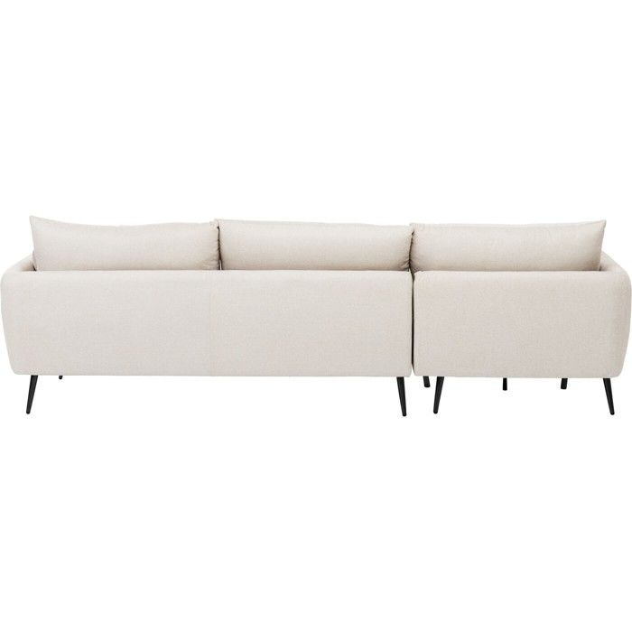 Canapé d'angle gauche en tissu crème - AMALFI - Longueur 231cm - Beige - Simili - Vue supplémentaire 3