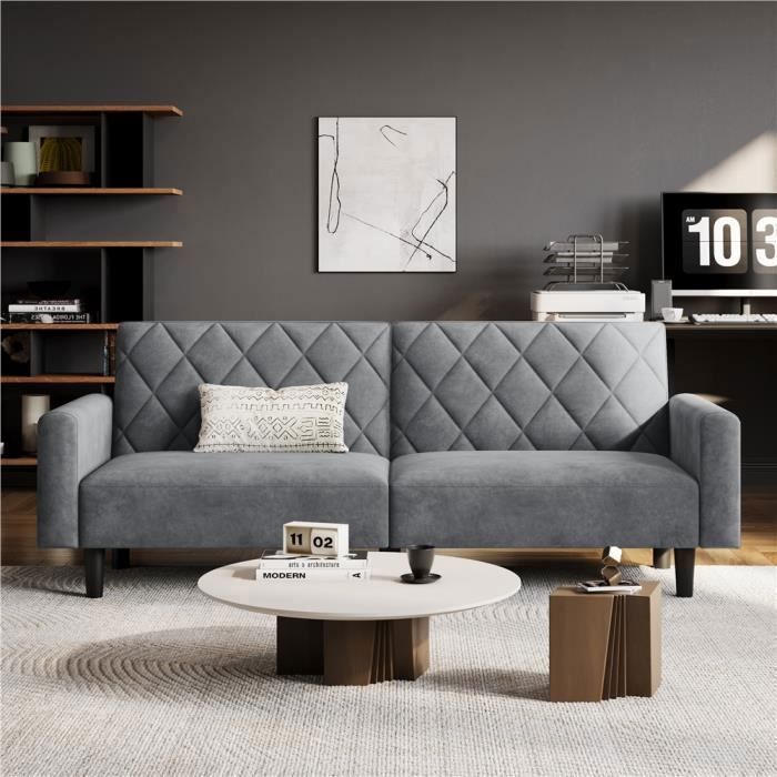 Produit similaire: Yaheetech Canapé-lit Housse Convertible avec Dossier réglable Fonction de Couchage Canapé d'angle 3 Places en Velours Gris