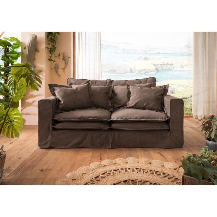 Canapé profondeur XXL 240x144 Brun SOFAS