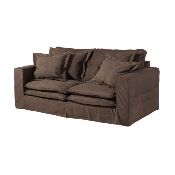 Canapé profondeur XXL 240x144 Brun SOFAS - Vue supplémentaire 1