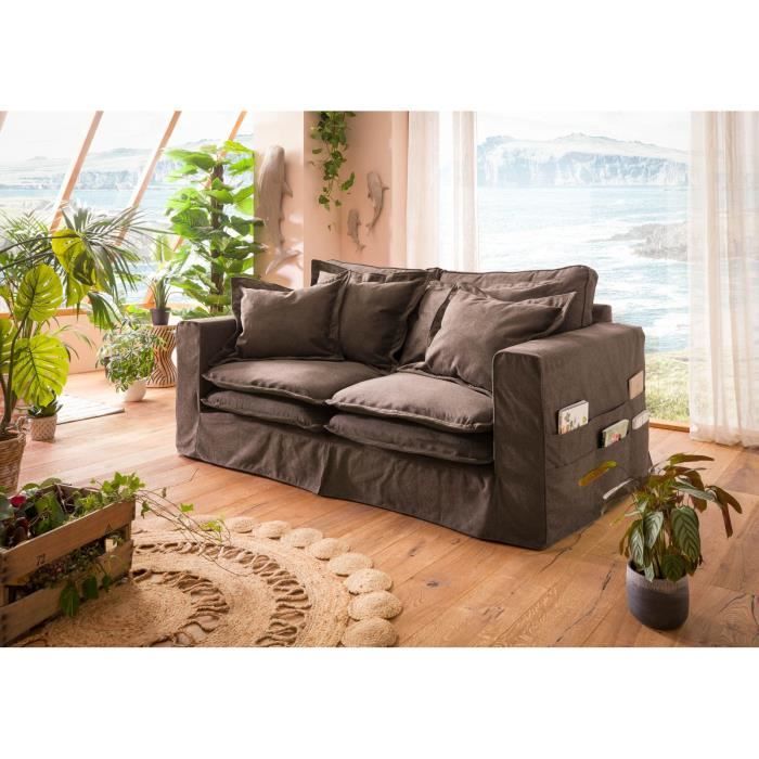 Canapé profondeur XXL 240x144 Brun SOFAS - Vue supplémentaire 3