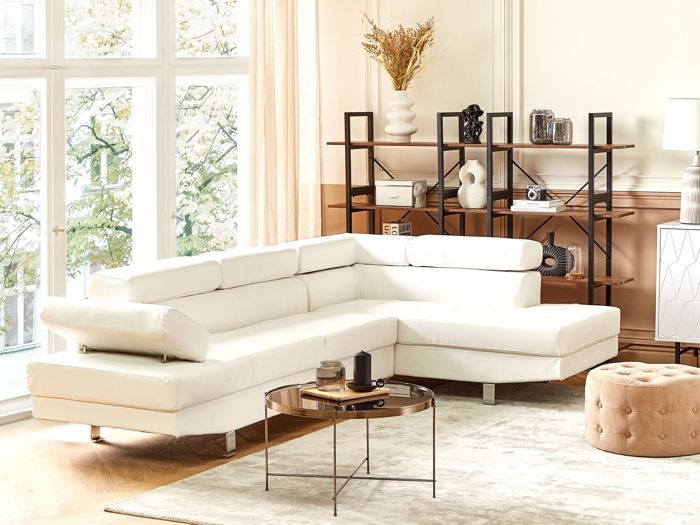 Produit similaire: Norrea - Canapé 5 places cuir blanc