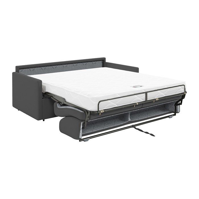 Canapé convertible express en tissu CALIFE - Gris - 4 places - Couchage 160 cm - Vue supplémentaire 2