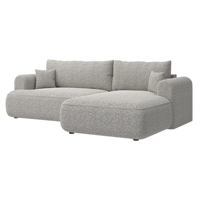 Canapé d'angle - OVO - 260 cm - avec fonction de couchage en forme de L - grėge - côté droit - Vue supplémentaire 1