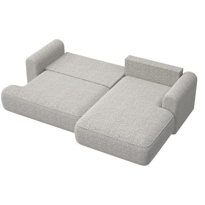 Canapé d'angle - OVO - 260 cm - avec fonction de couchage en forme de L - grėge - côté droit - Vue supplémentaire 2