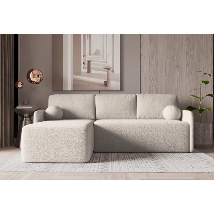 Produit similaire: Canapé d'angle réversible - BLOOM - en bouclette beige