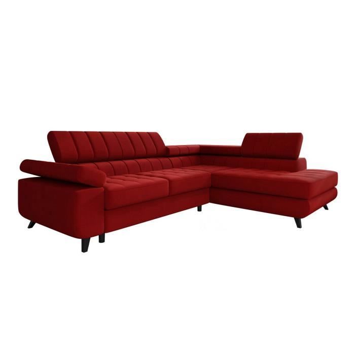 Canapé d'angle Comfivo 207 - Venus Velvet 2926 - Rouge - Comfivo - Vue supplémentaire 1