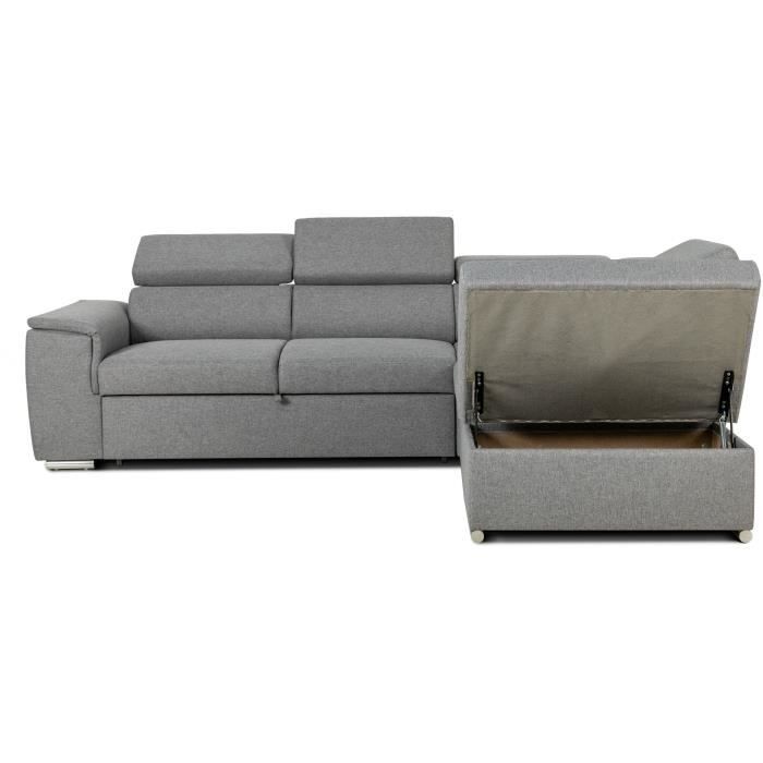 Canapé Daytona angle 5 places tissu gris - Vue supplémentaire 2