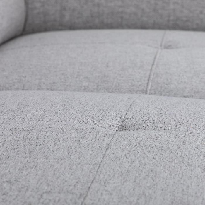 Canapé Kelio 5 places angle tissu anthracite - Vue supplémentaire 2