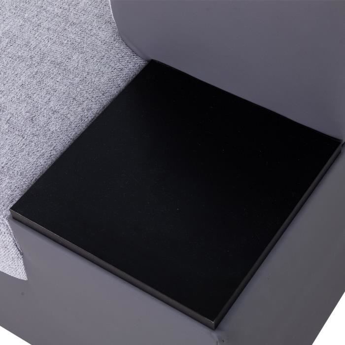 Canapé Kelio 5 places angle tissu anthracite - Vue supplémentaire 3