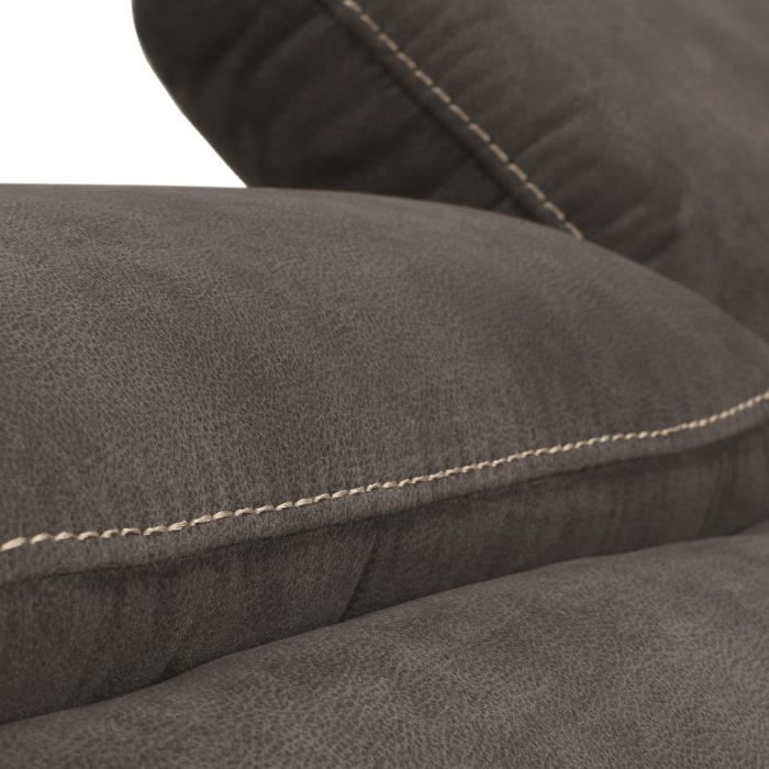 Canapé d'angle 1 relax électrique avec coffre couleur Gris foncé angle à gauche - Longueur 273 x Profondeur 212 x Hauteur 78-99 cm - Vue supplémentaire 1