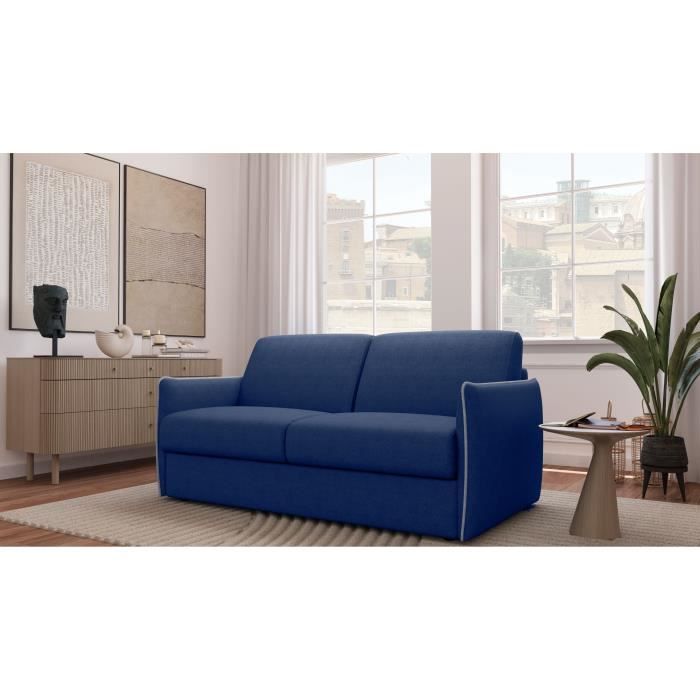 Produit similaire: Canapé convertible express - AGATHE - Tissu Bleu - matelas 14cm - 175 x 100 x 87 cm