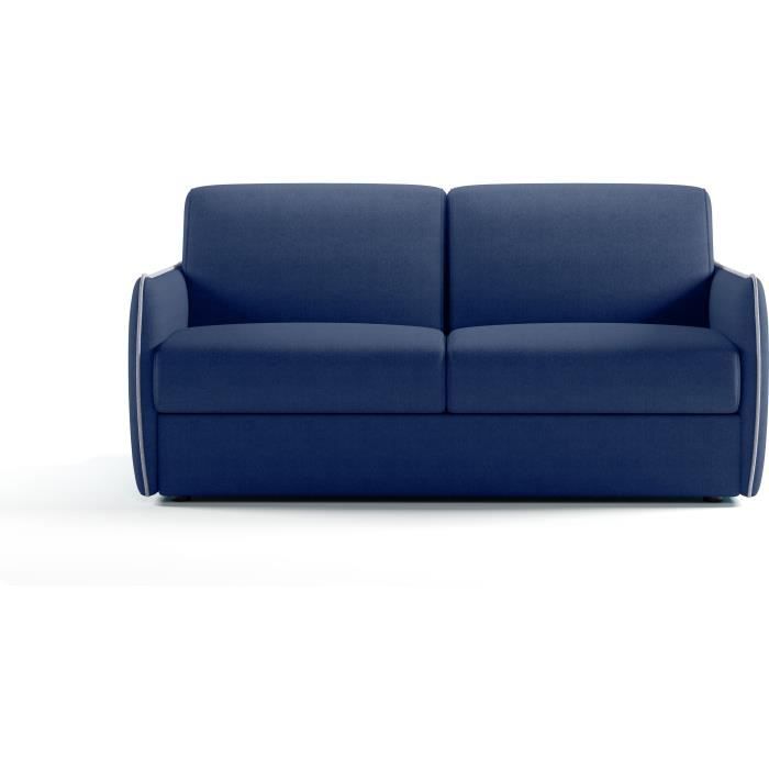 Canapé convertible express - AGATHE - Tissu Bleu - matelas 14cm - 175 x 100 x 87 cm - Vue supplémentaire 1