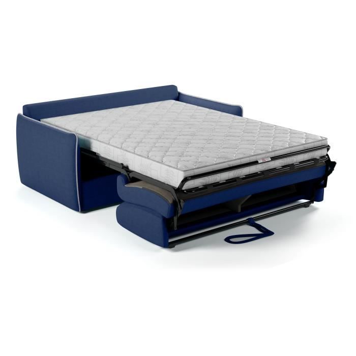 Canapé convertible express - AGATHE - Tissu Bleu - matelas 14cm - 175 x 100 x 87 cm - Vue supplémentaire 3