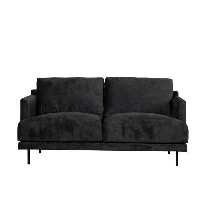 Livin24  Canapé Scandinave 2,5 places Denver noir tissu chiné - Vue supplémentaire 1