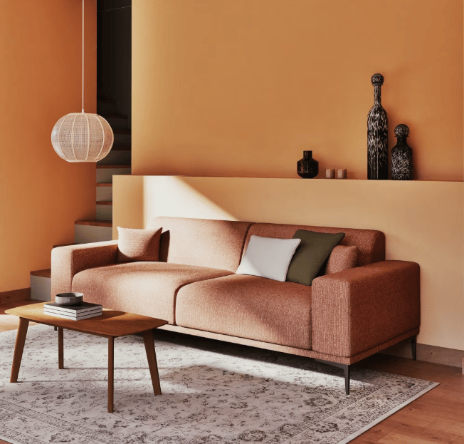Produit similaire: Canapé Tokyo 3 places tissu texturé ocre