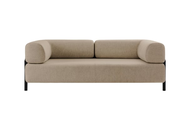 Palo - Canapé 2 places tissu beige