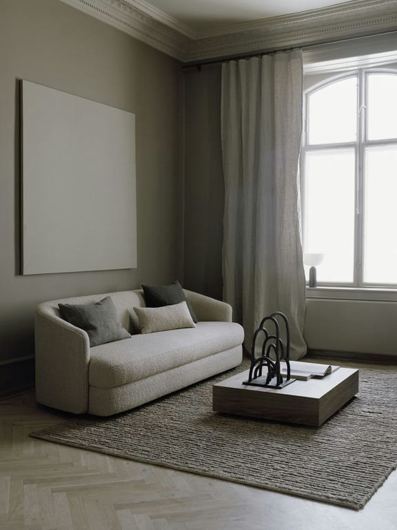 Covent - Canapé 3 places tissu beige - Vue supplémentaire 3