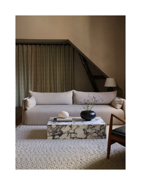 Offset - Canapé 2 places tissu beige