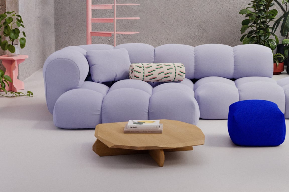 Produit similaire: Sander 06 gauche - Canapé 3 places tissu bleu