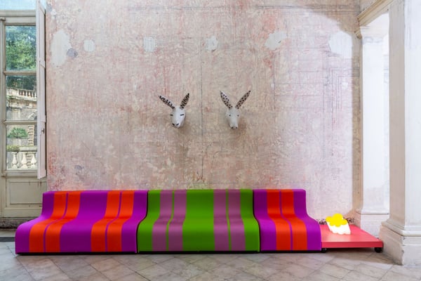 Sofo 2 - Canapé 2 places tissu multicolore
