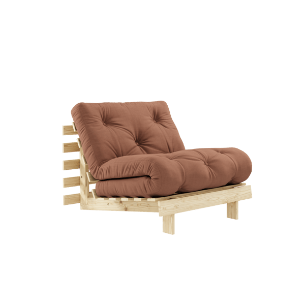 Roots 90 - Canapé convertible tissu marron
