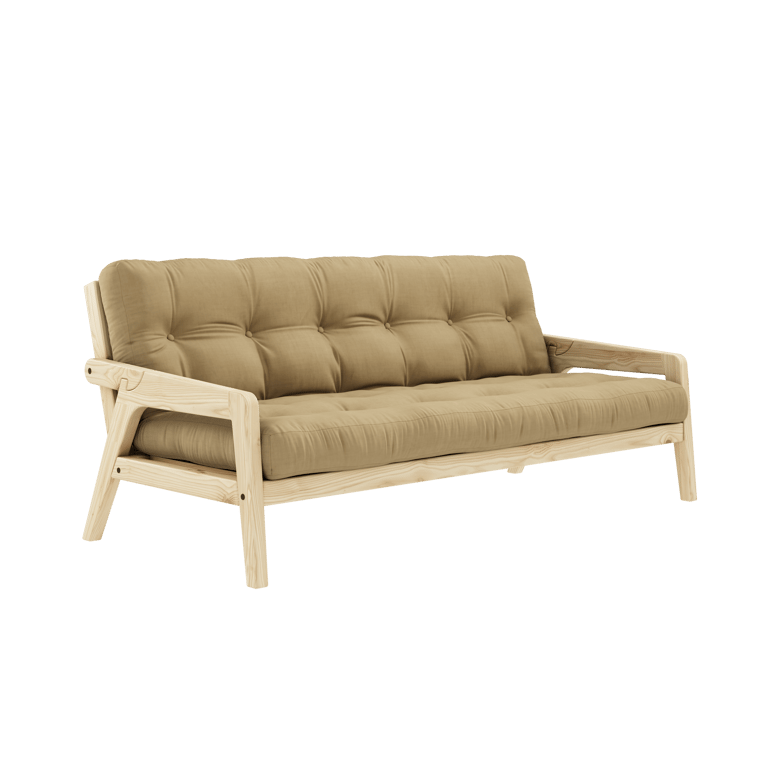 Grab - Canapé convertible tissu marron - Vue supplémentaire 1