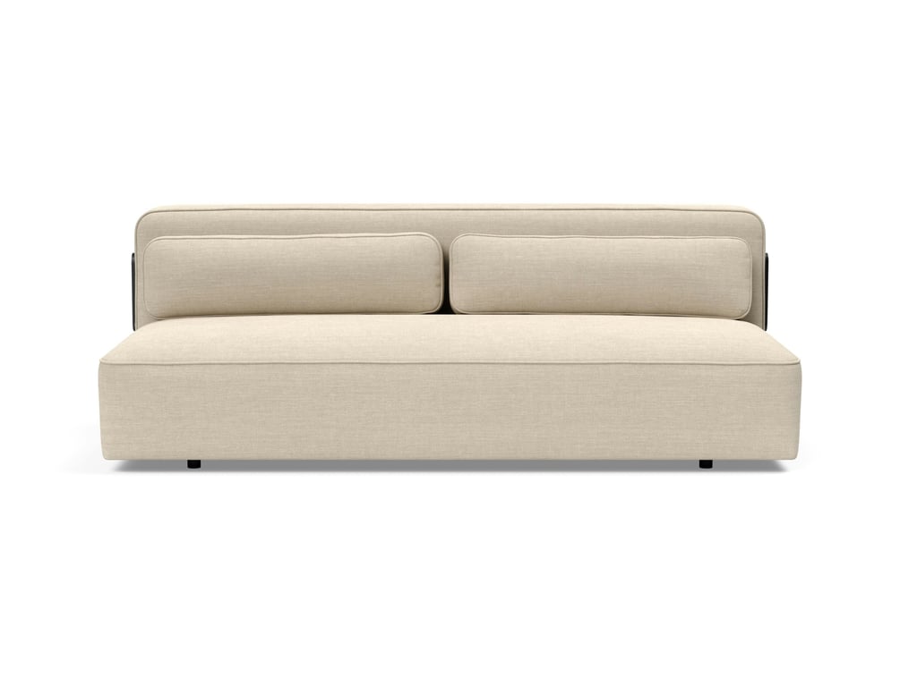 Yonata - Canapé convertible 3 places tissu beige - Vue supplémentaire 1